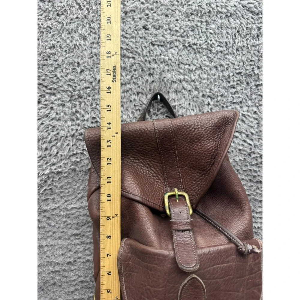 Vintage Leather Craft Authentic School‎ Travel Rucksack Backpack Brown Unisex